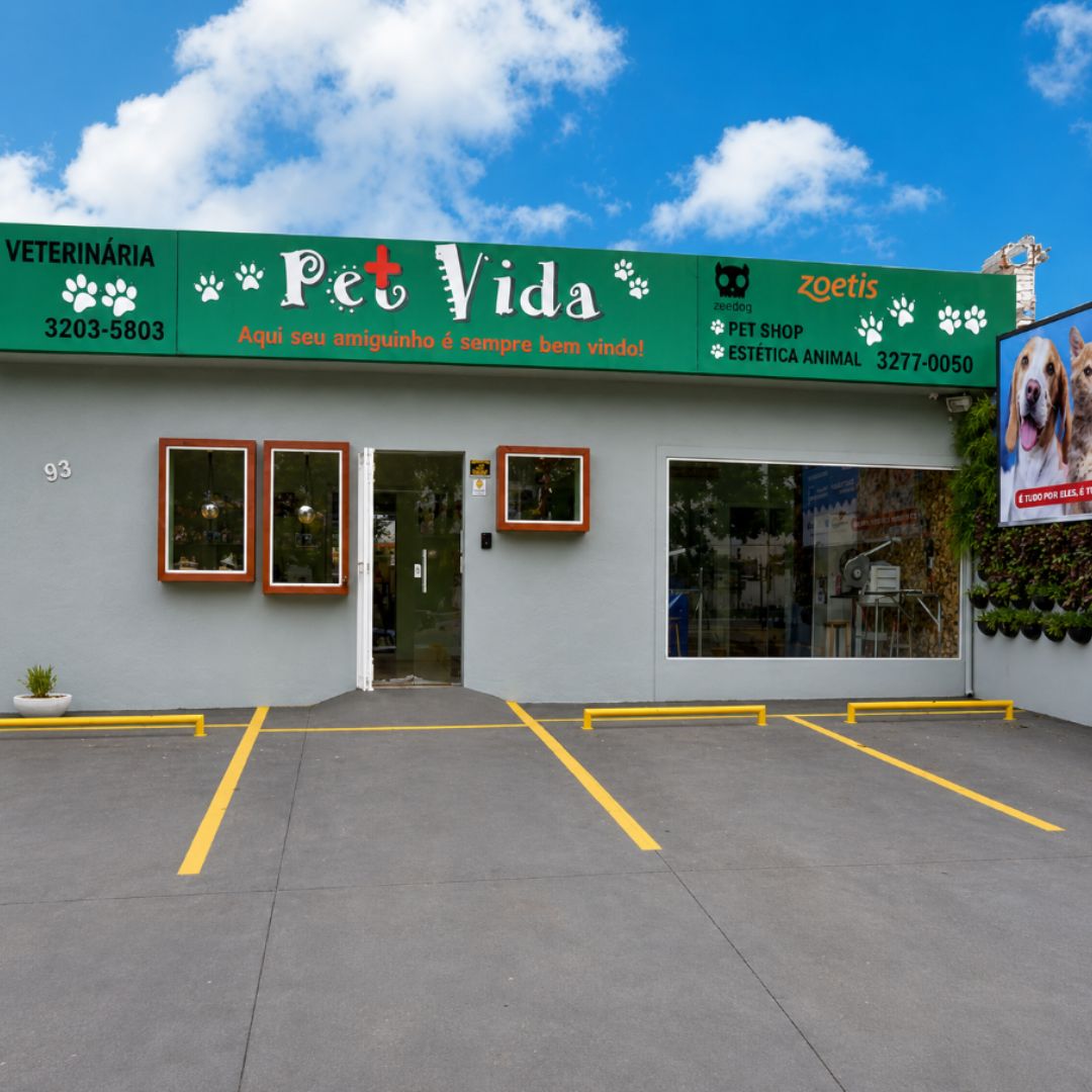 Fachada da clínica Pet & Vida